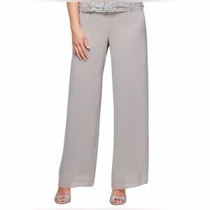ALEX EVENINGS Wide Leg Chiffon Formal Pants